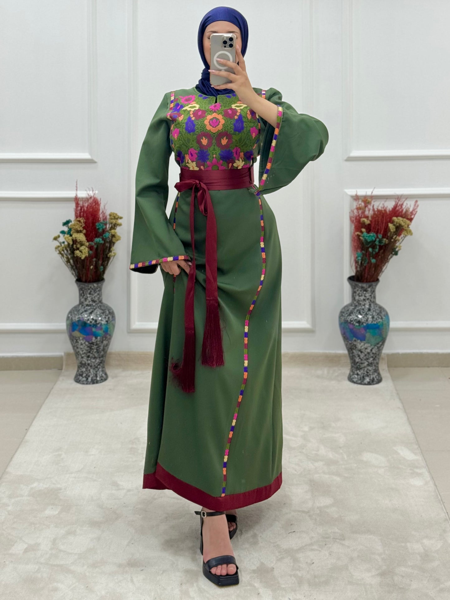 1) New Olive Green Thoub