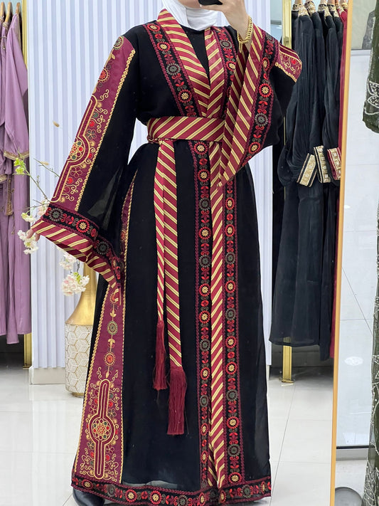 1) 2025 Beautiful Kashmeer Abaya