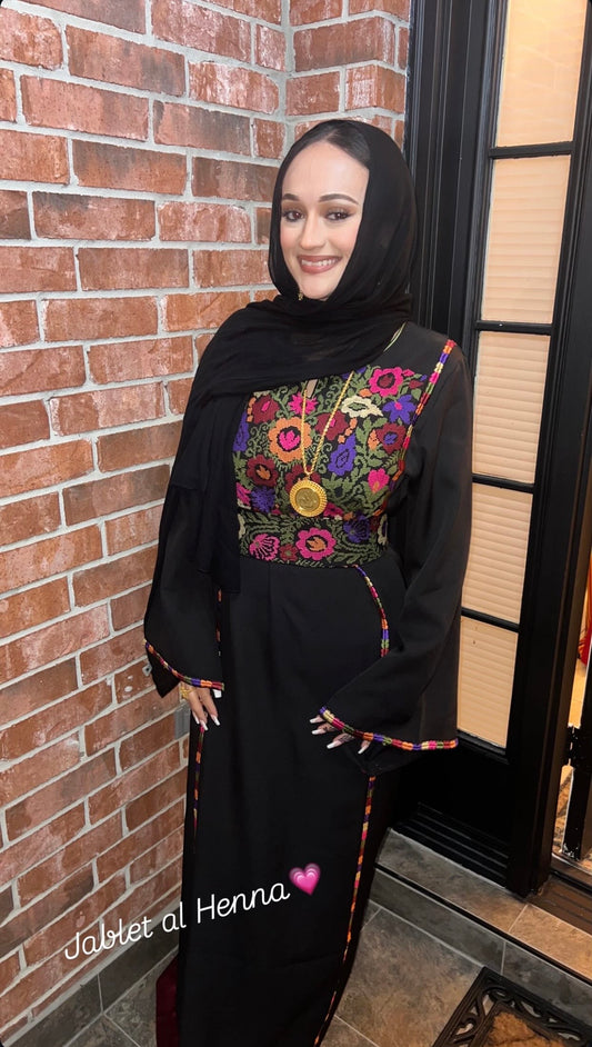 1) Beautiful New Thoub❤️ (Black) preorder